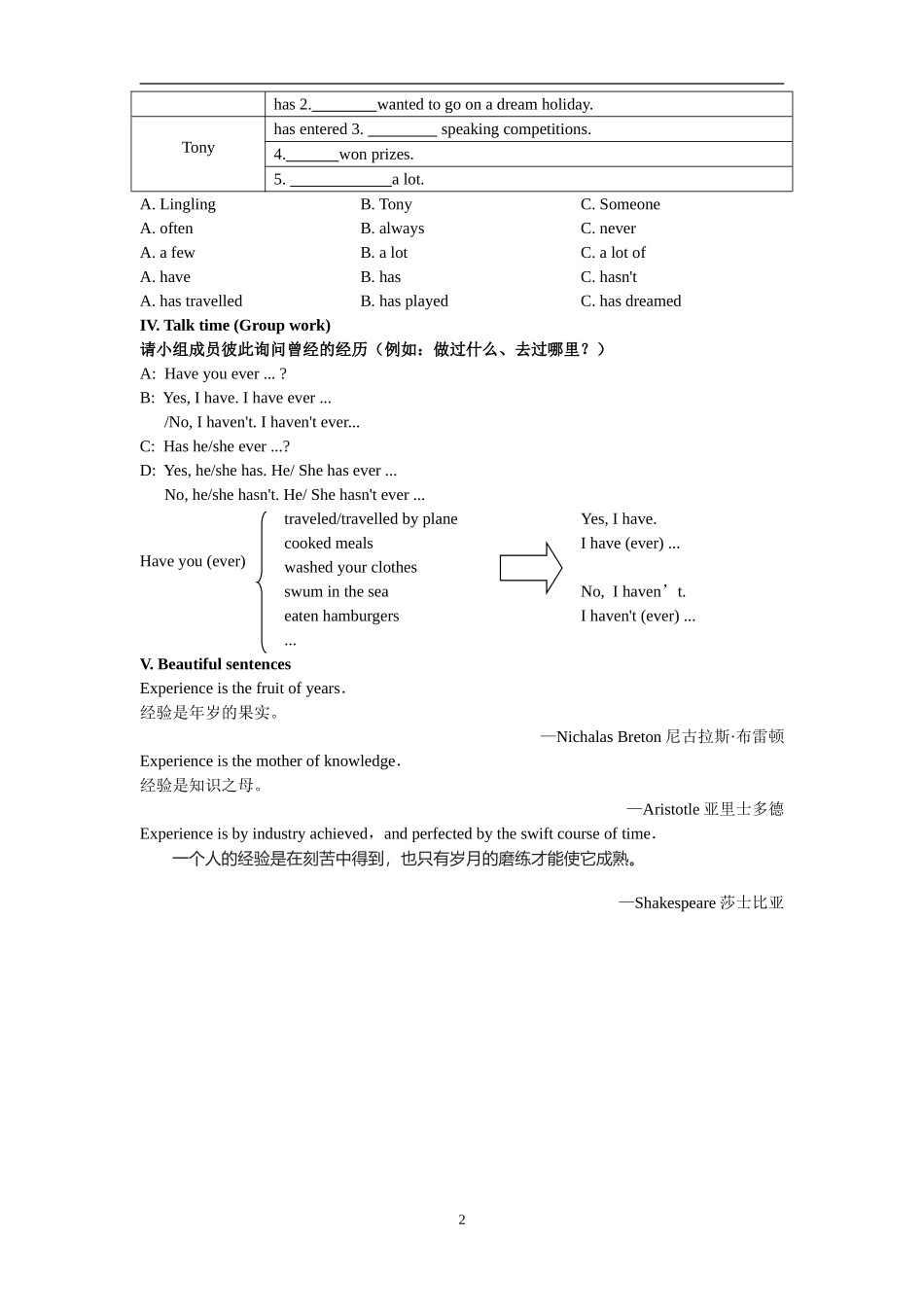 Unit1I’vealsoenteredlotsofspeakingcompetitions._第2页