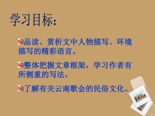 浙江省杭州市八年级语文下册《第16课-云南歌会》课件-新人教版