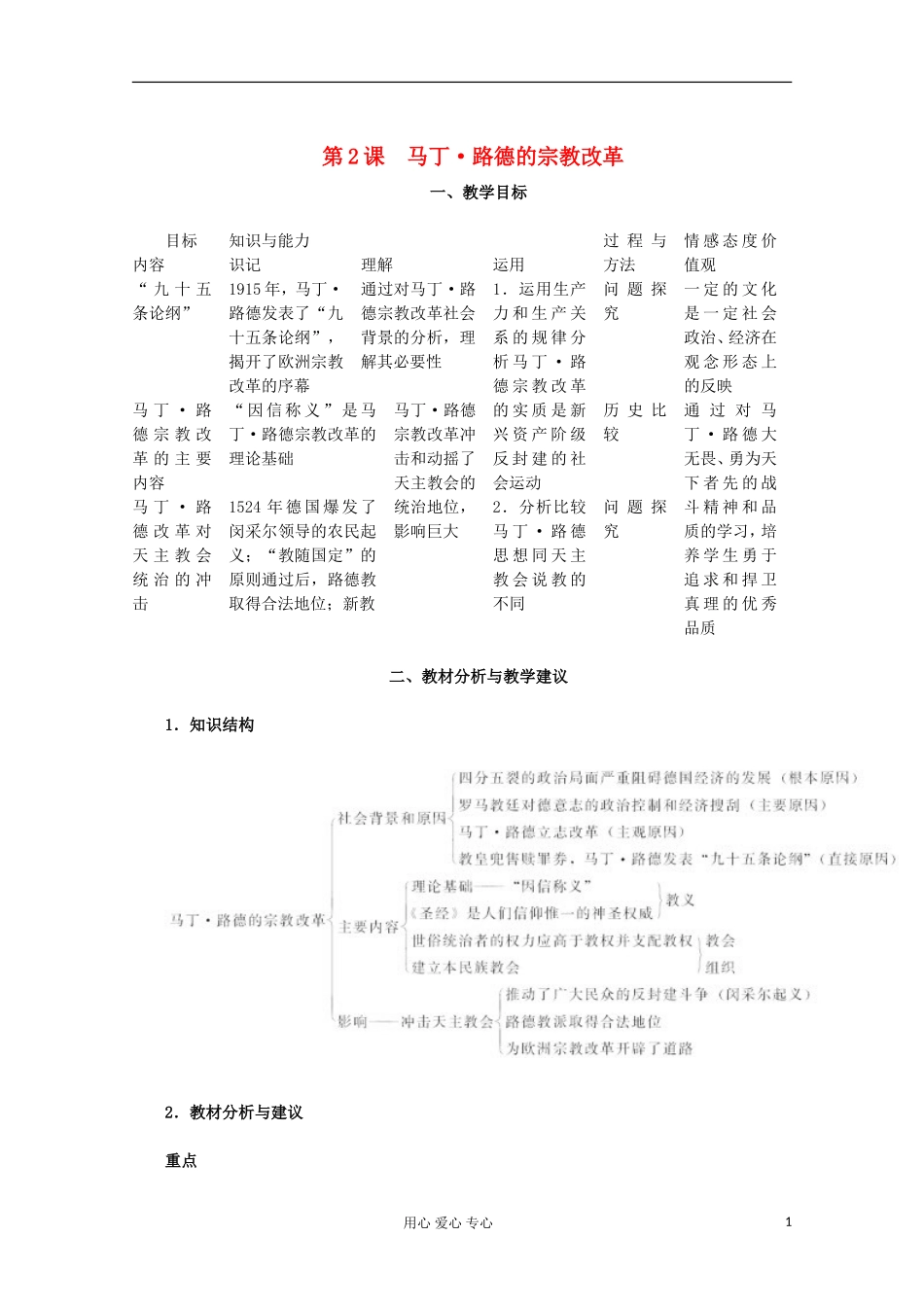 2012高中历史-5.2《马丁·路德的宗教改革》教案-新人教版选修1_第1页