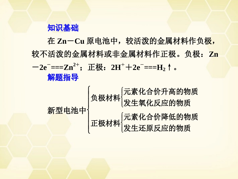 2012届高考化学一轮复习-第七章-化学反应中的能量变化-电化学-第4讲-解题技能——新型化学电源的高考命题角_第3页