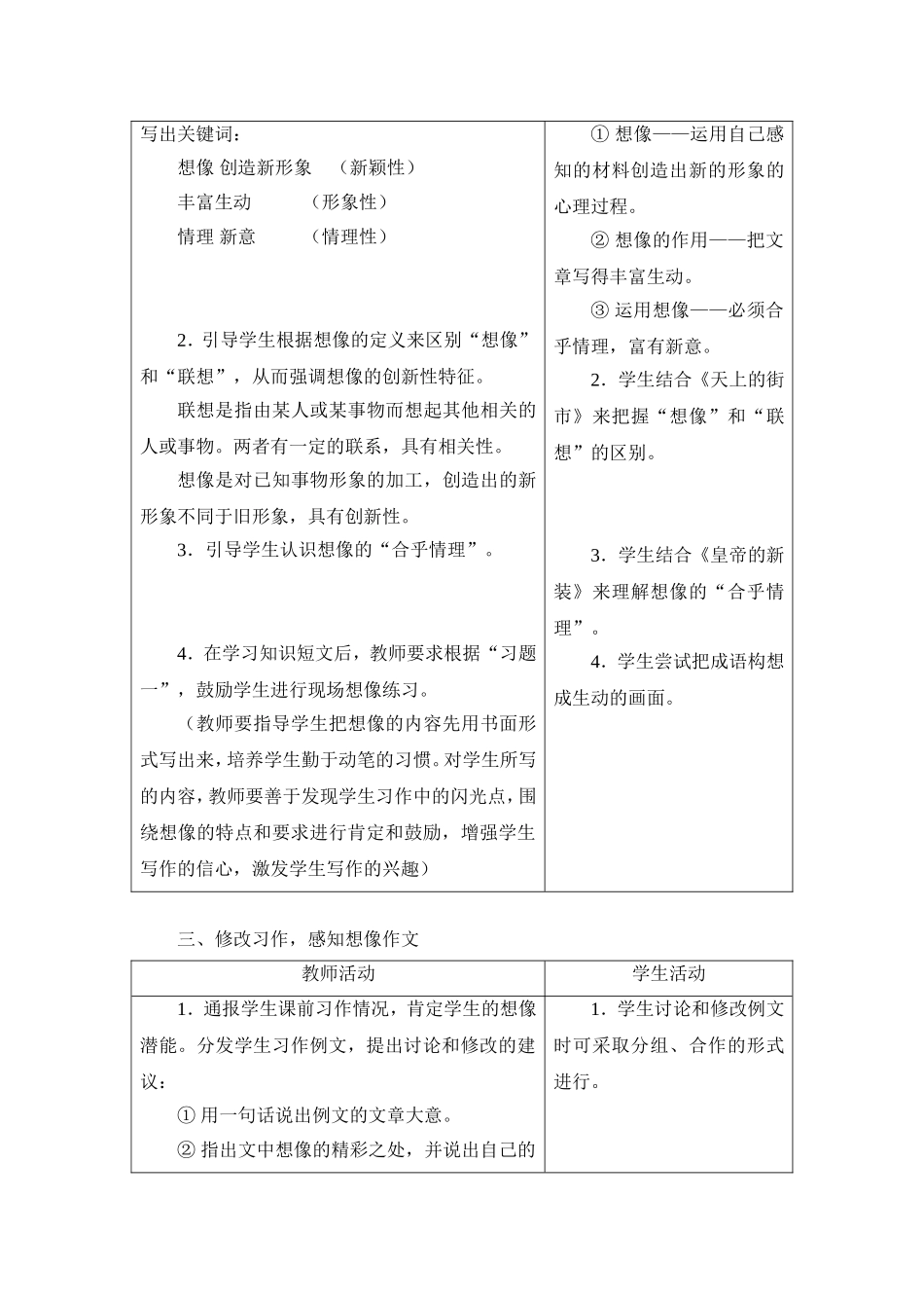 《关于写作想像》教案_第3页