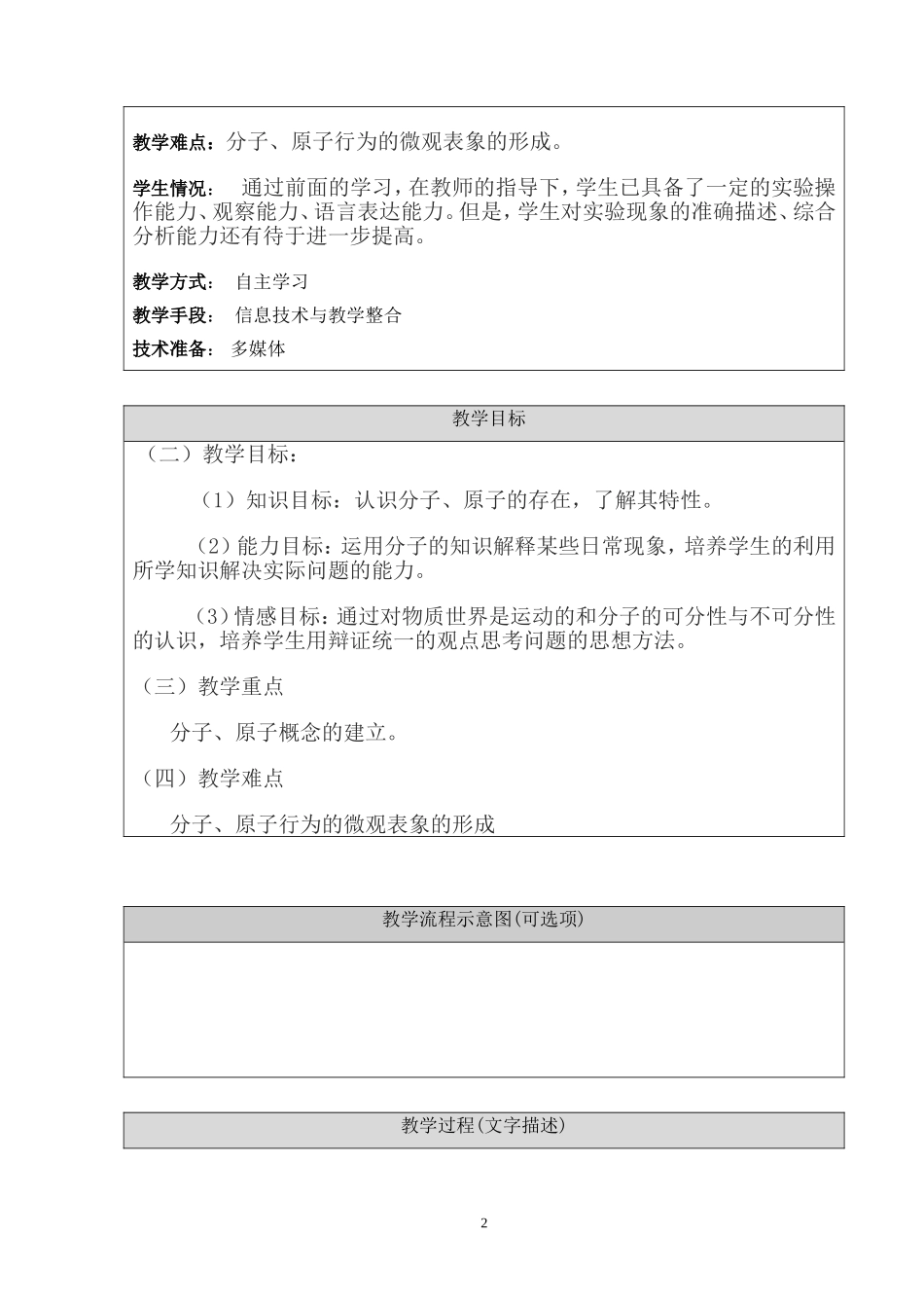 3.1分子和原子教学设计模板_第2页