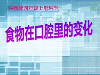 公开课《食物在口腔里的变化》PPT课件