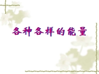 各种各样的能量(1)