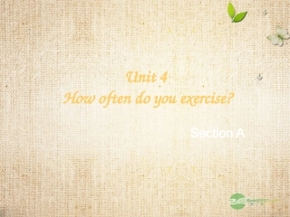 七年级英语上册-Unit-4-How-often-do-you-exercise-Section-A课件-鲁教版