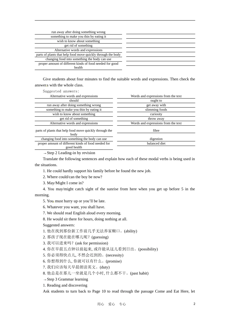 高中英语-Unit-2-Healthy-eating-Period-3-Learning-about-language-Grammar优秀教案-新人教版必修3_第2页