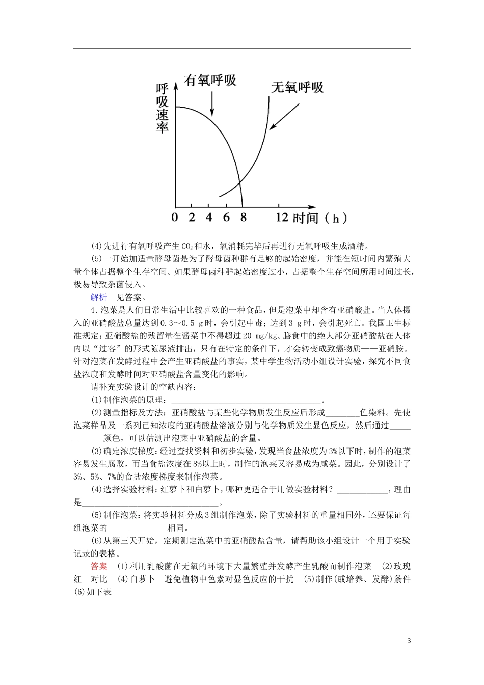 【走向高考】2014年高考生物一轮复习-专题1-传统发酵技术和微生物的培养及应用强化作业(含解析)新人教版_第3页