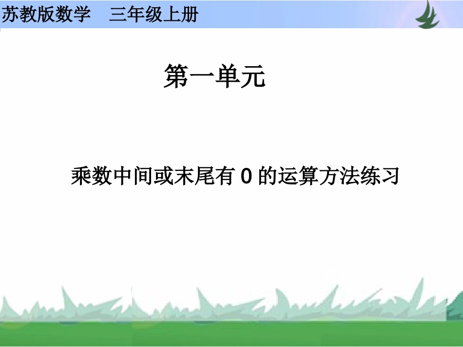 乘数中间或末尾有0的运算方法练习_第1页