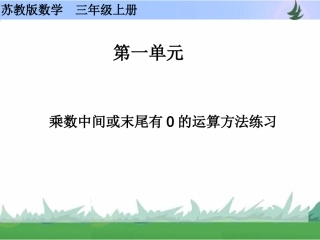 乘数中间或末尾有0的运算方法练习