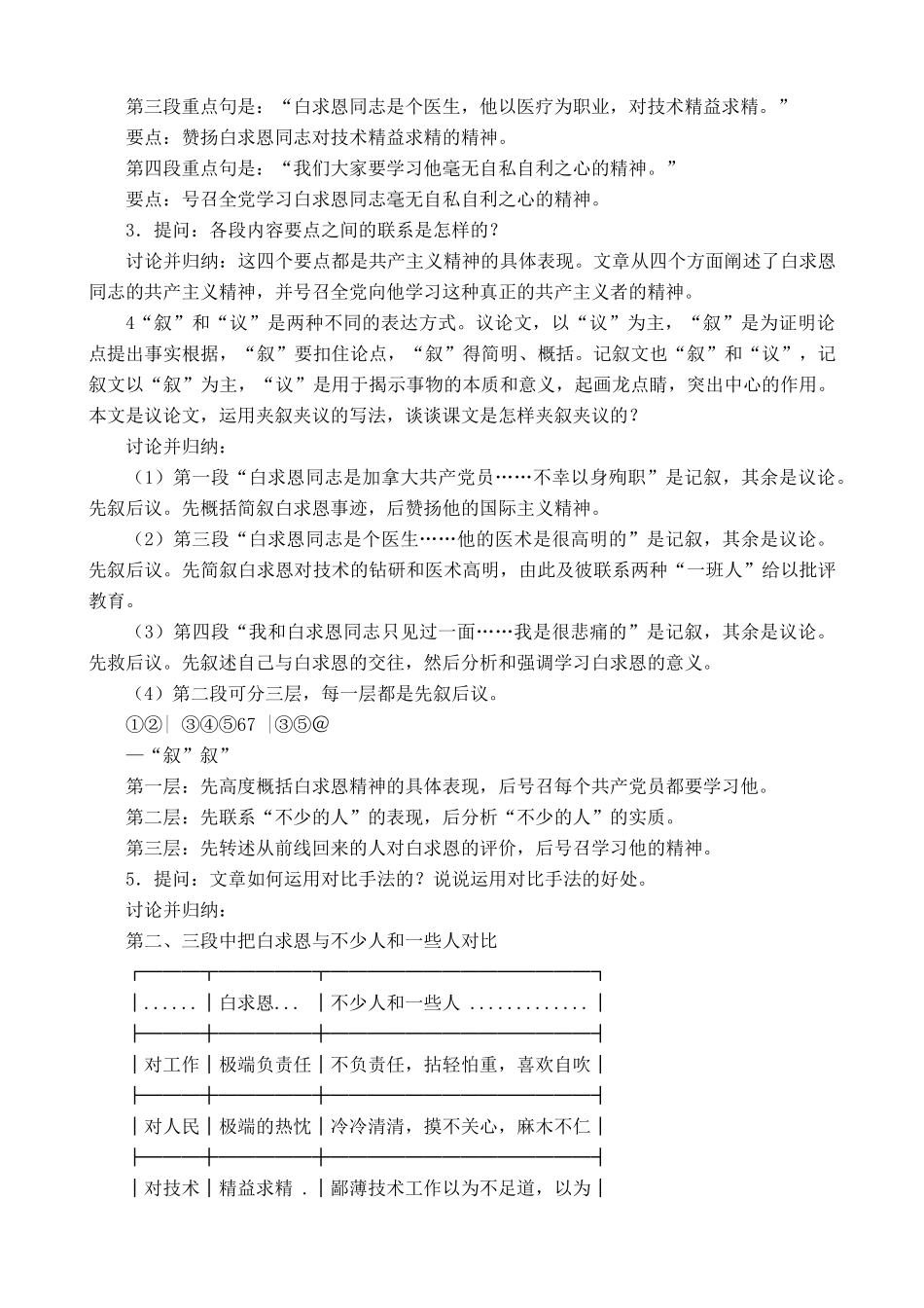 语文鲁教版七年级上册  纪念白求恩2_第2页