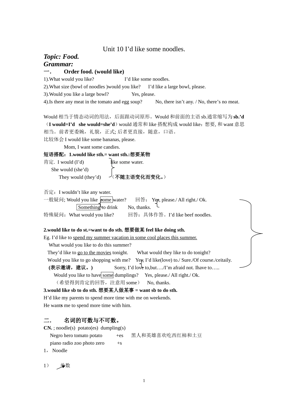 unit10备课单子_第1页