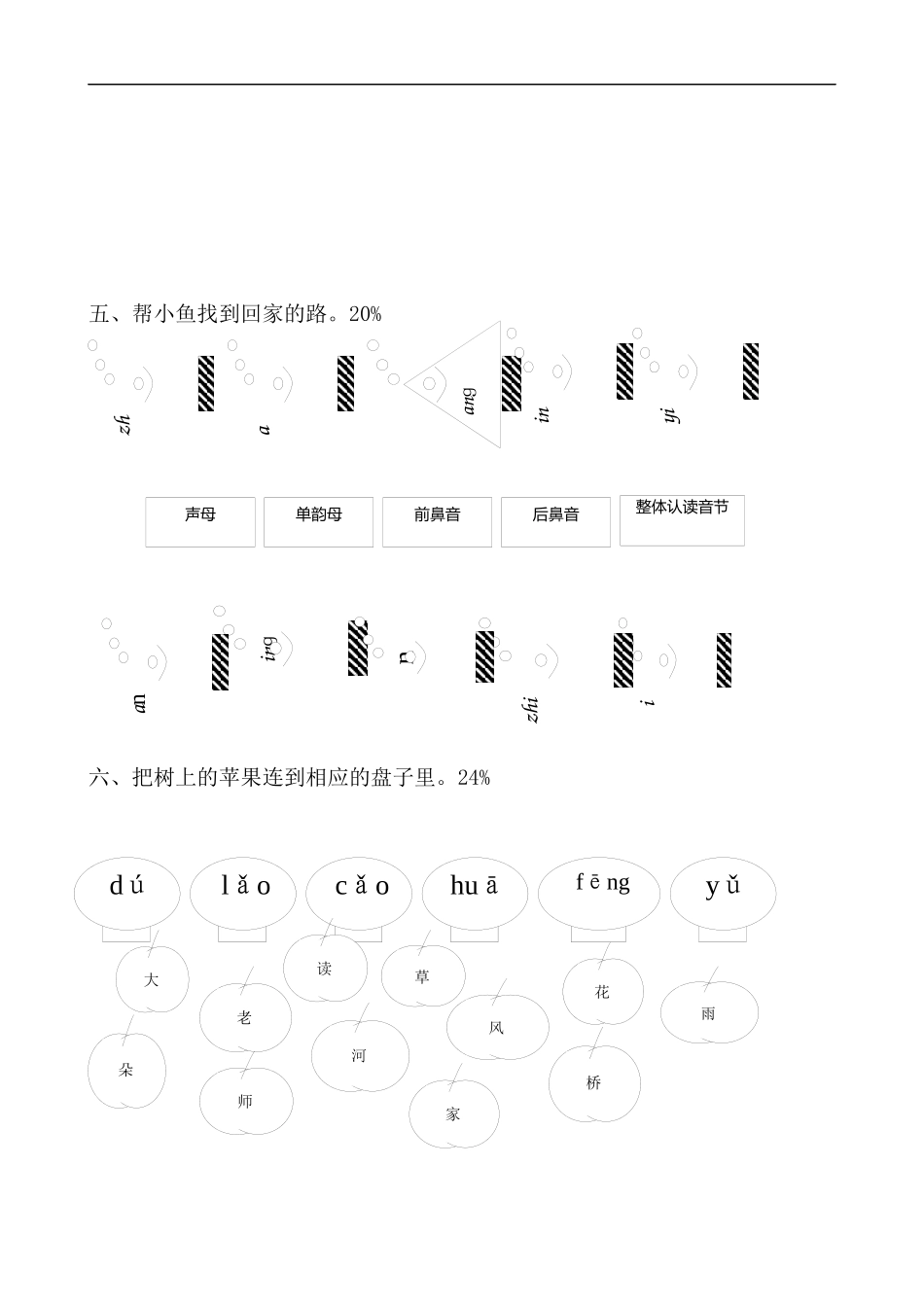 一年级拼音练习卷周徐辉_第2页