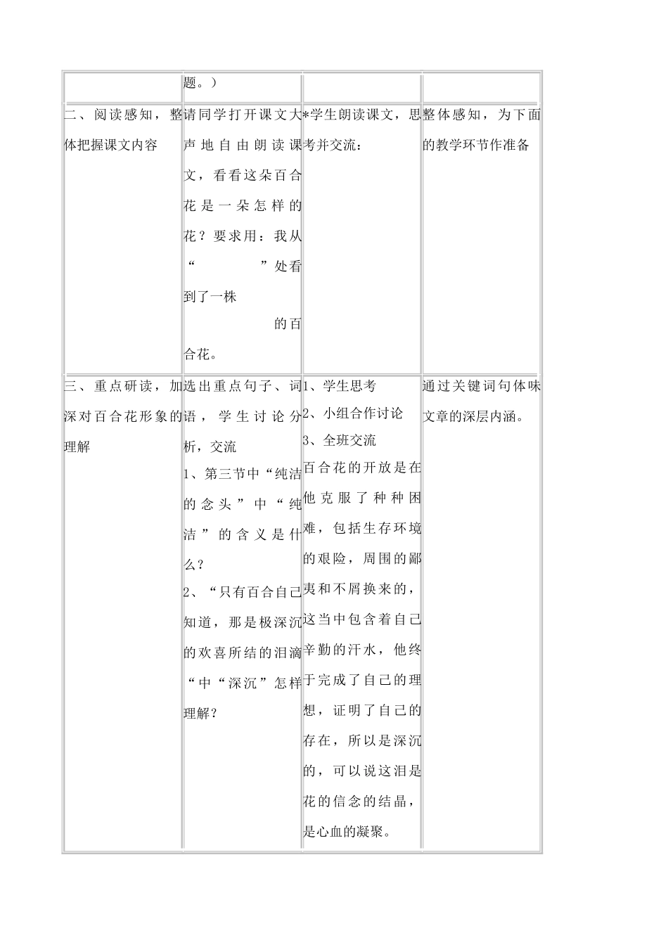 九年级语文下册百合花开_第2页