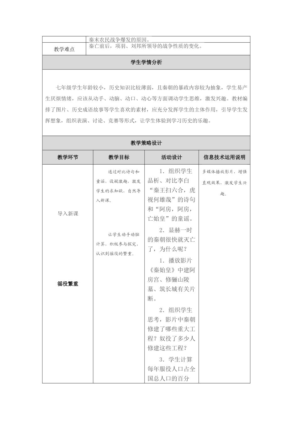 伐无道诛暴秦教学设计表单_第2页