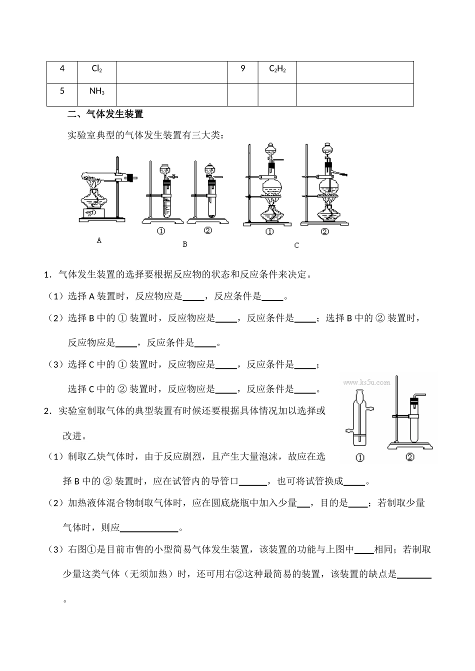 高三化学一轮复习学案：考点54 物质的制备_第2页