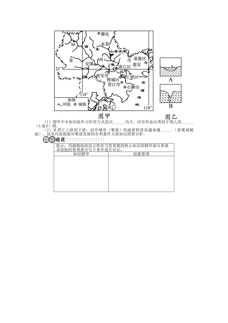 高中地理 第四章 地表形态的塑造 第三节 河流地貌的发育导学案 新人教版必修1-新人教版高一必修1地理学案_第3页
