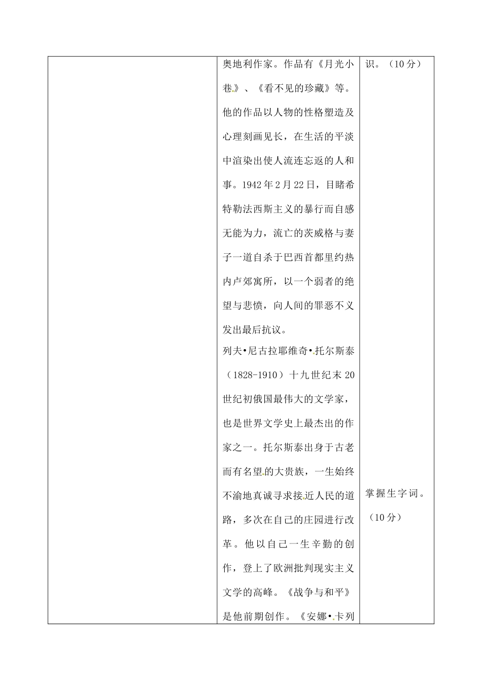吉林省四平市第十七中学九年级语文上册《第15课 短文二篇-世间最美的坟墓》教学设计1 长春版_第3页