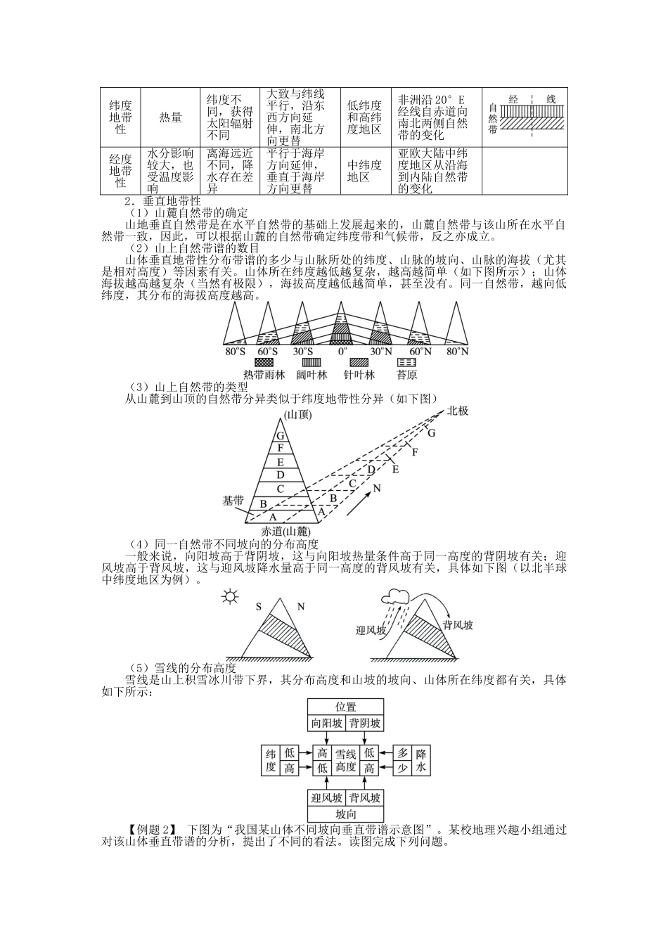 高中地理 第三章 地理环境的整体性和区域差异 第二节 地理环境的整体性和地域分异学案 中图版必修1-中图版高一必修1地理学案_第3页