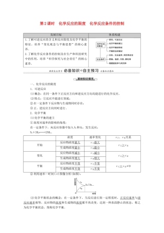 高中化学 第6章 化学反应与能量 第2节 第2课时 化学反应的限度 化学反应条件的控制学案 新人教版必修第二册-新人教版高中必修第二册化学学案