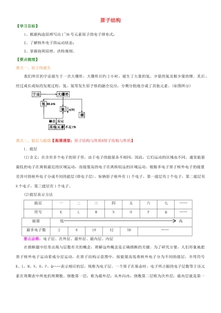 高中化学 原子结构（基础）知识讲解学案 新人教版选修3-新人教版高二选修3化学学案