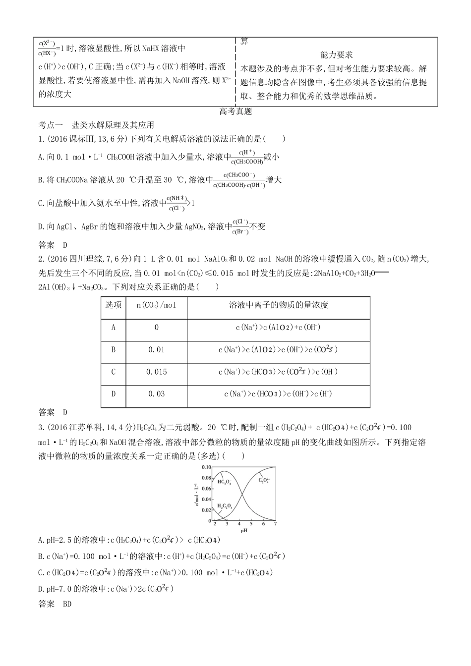 高考化学一轮复习 第11讲 盐类水解 沉淀溶解平衡讲练结合学案-人教版高三全册化学学案_第2页