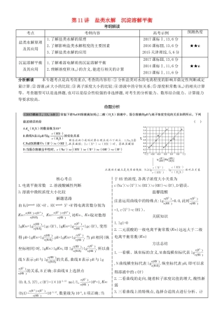 高考化学一轮复习 第11讲 盐类水解 沉淀溶解平衡讲练结合学案-人教版高三全册化学学案