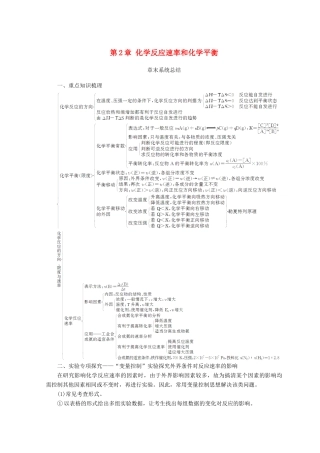 高中化学 第2章 化学反应速率和化学平衡章末系统总结学案 新人教版选修4-新人教版高二选修4化学学案