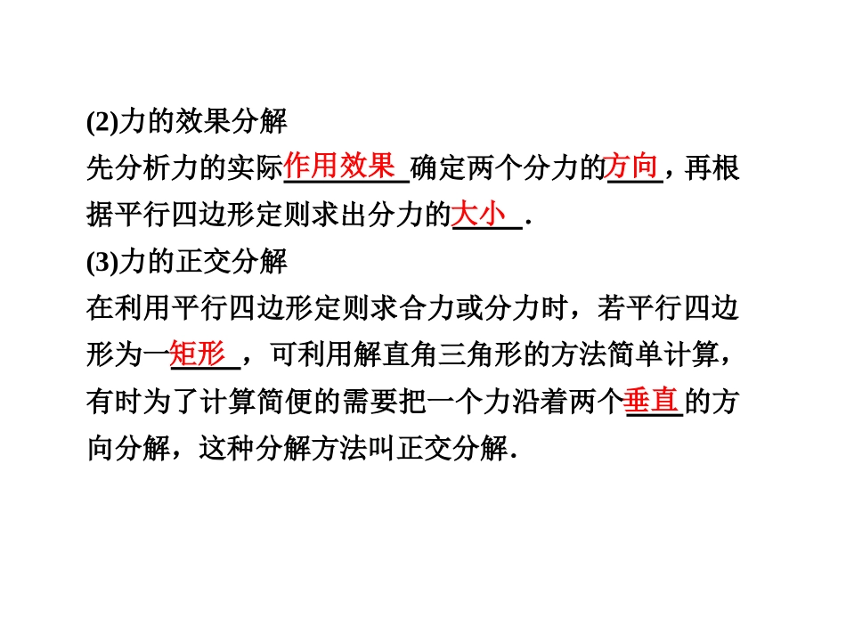 高中物理-第5节力的分解同步教学课件-新人教版必修1_第2页