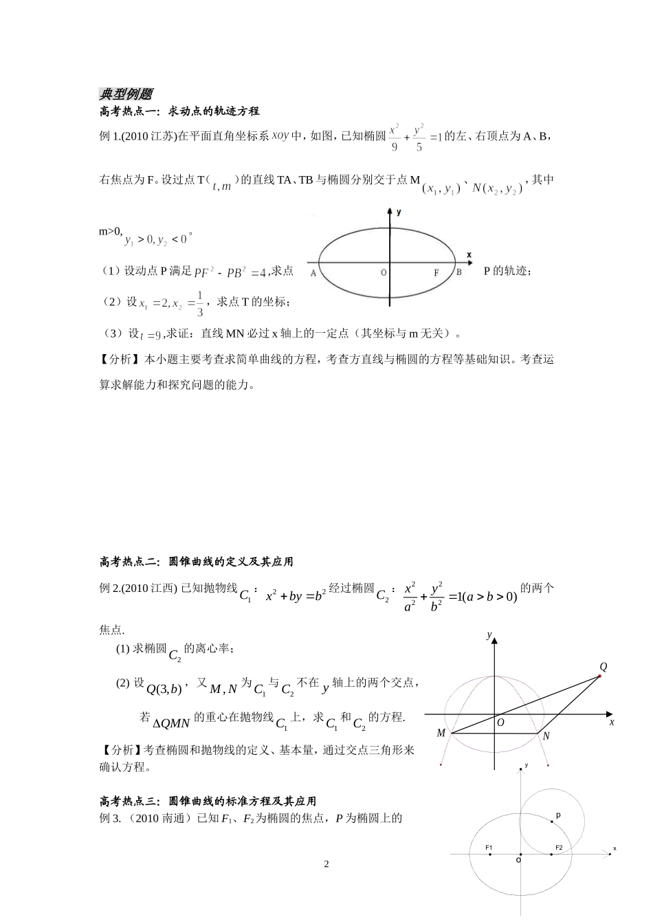 第16讲圆锥曲线与方程_第2页
