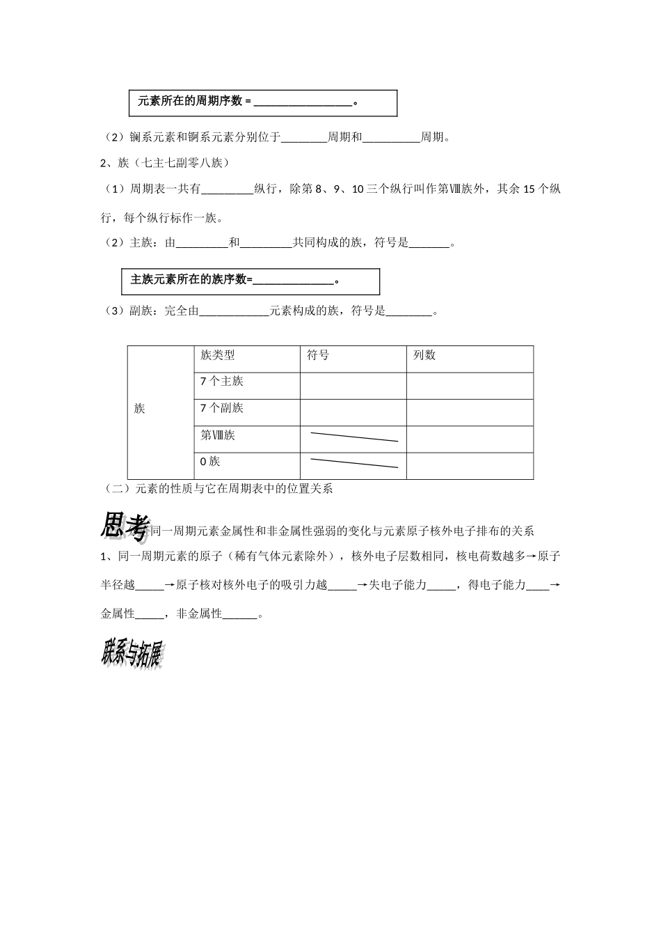 高中化学：1.1.4 核外电子的排布与周期律 学案——元素周期表苏教版必修2_第2页