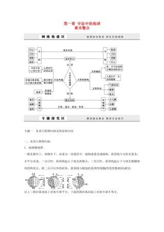 高中地理 第1章《宇宙中的地球》章末整合导学案 湘教版必修1-湘教版高一必修1地理学案