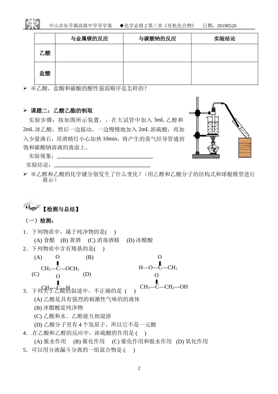 酒的氧化产物──乙酸_第2页