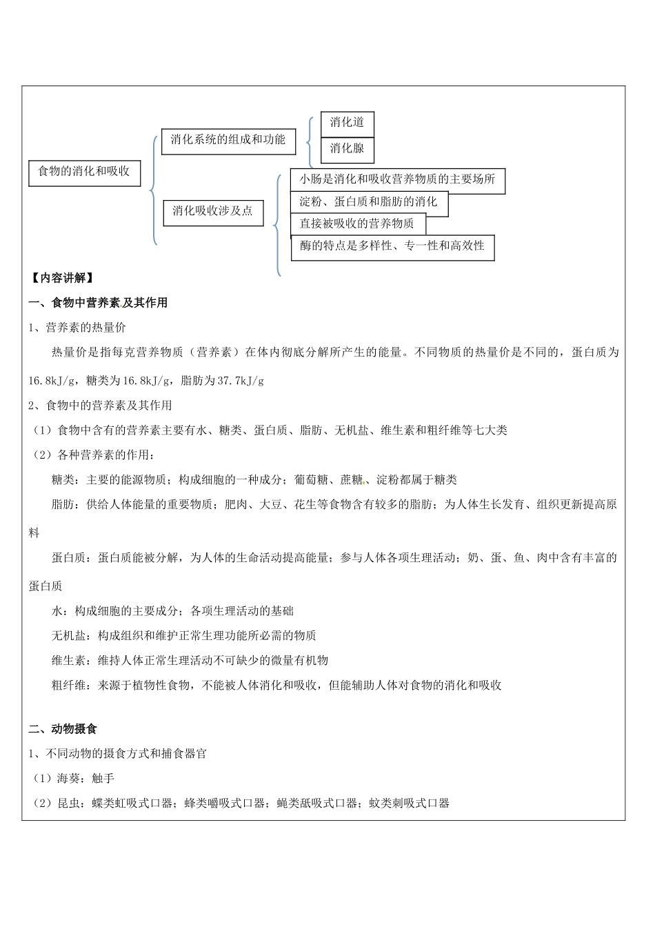 浙江省中考科学讲义复习 九年级科学部分 第10讲 代谢与平衡（一） 浙教版-浙教版初中九年级全册自然科学教案_第2页
