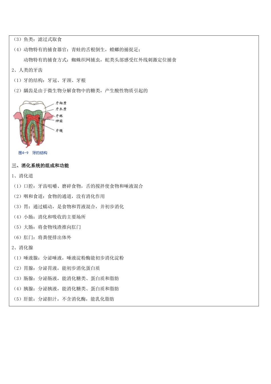 浙江省中考科学讲义复习 九年级科学部分 第10讲 代谢与平衡（一） 浙教版-浙教版初中九年级全册自然科学教案_第3页