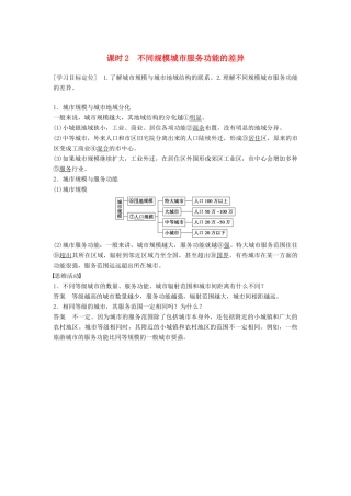高中地理 第二章 第一节 城市的空间结构（课时2）学案 中图版必修2-中图版高一必修2地理学案