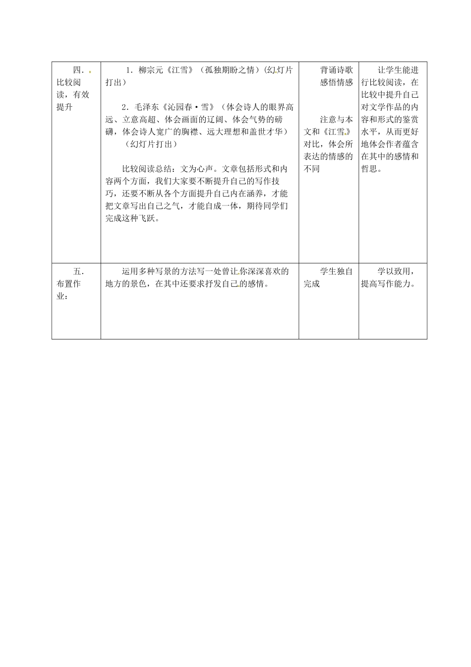 四川省自贡市富顺县八年级语文上册《湖心亭看雪》教学设计 新人教版_第3页
