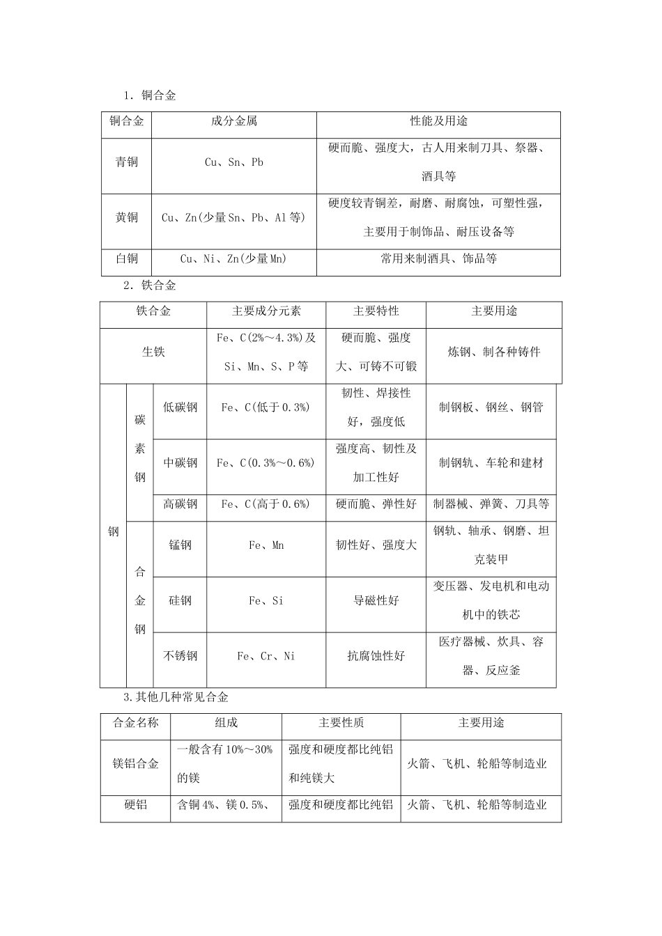高中化学 第三章 金属及其化合物 3.3 用途广泛的非金属材料学案3 新人教版必修1-新人教版高一必修1化学学案_第3页