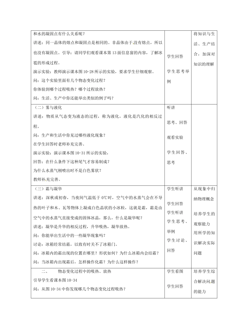 物理：沪科版九年级 物态变化中的放热过程（教案）1_第2页