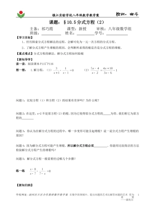 祁10.5分式方程2