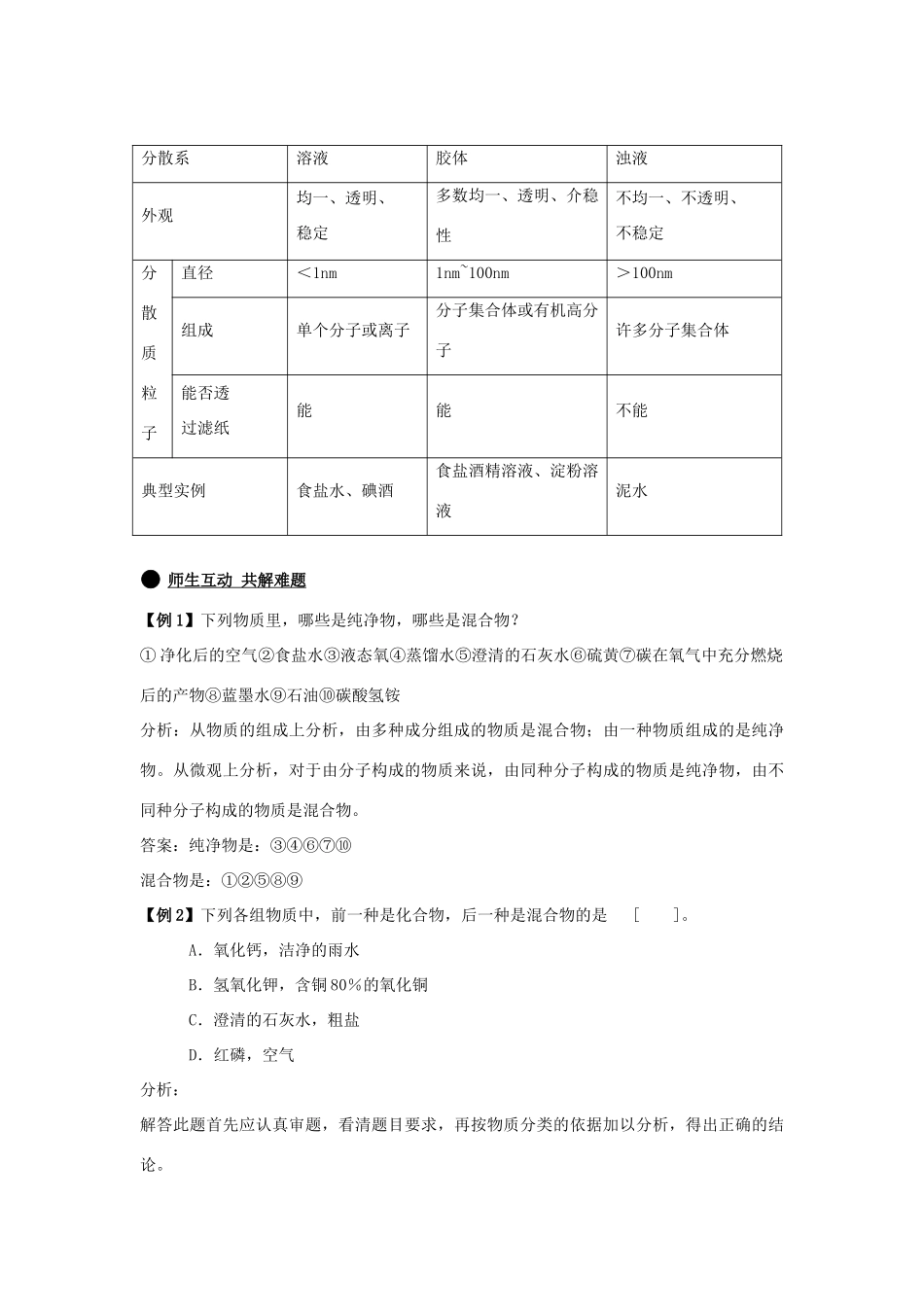 高中化学 2.1《物质的分类》学案1 新人教版必修1_第3页