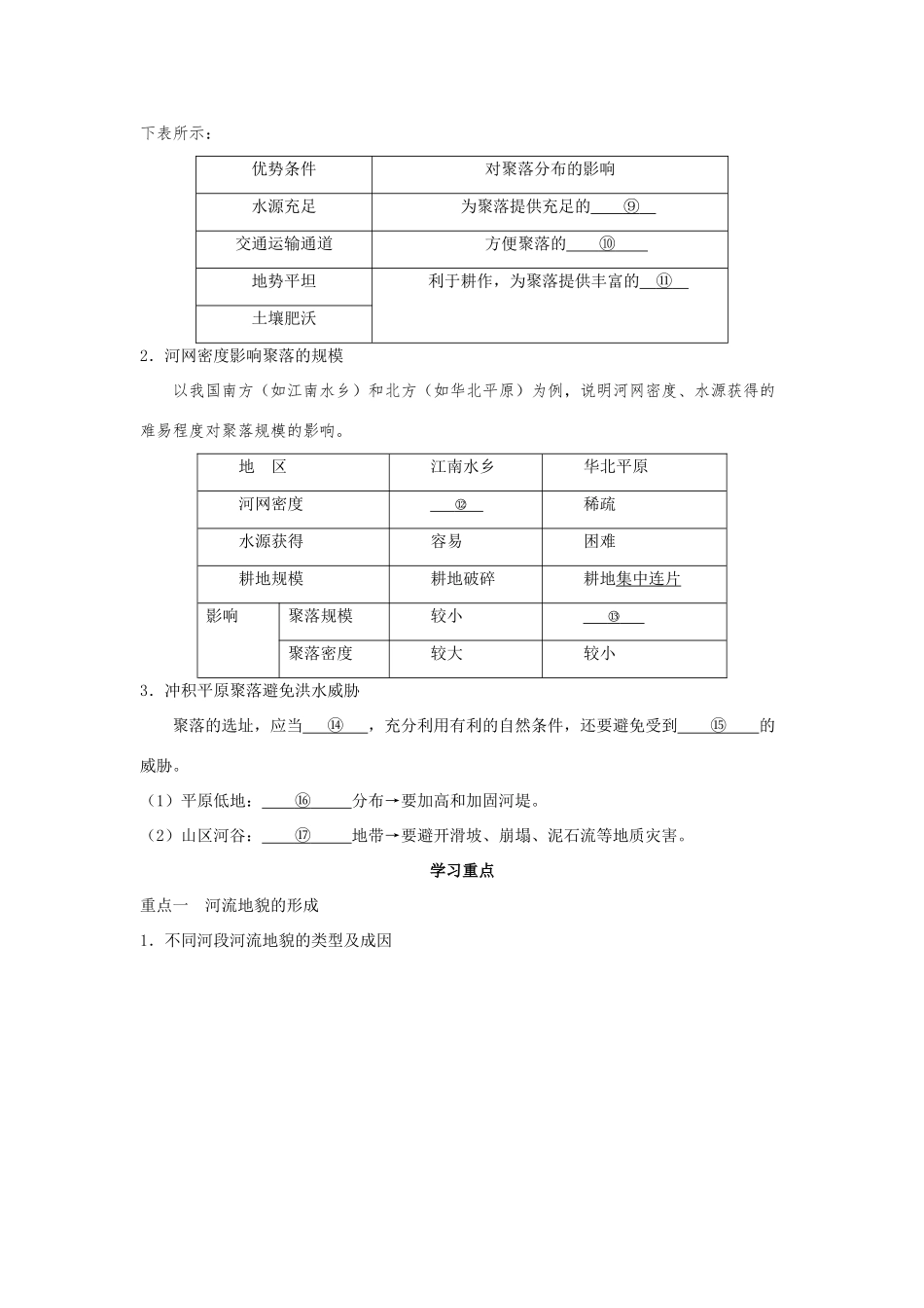 高中地理 第四章 地表形态的塑造 4.3 河流地貌的发育学案2 新人教版必修1-新人教版高一必修1地理学案_第2页