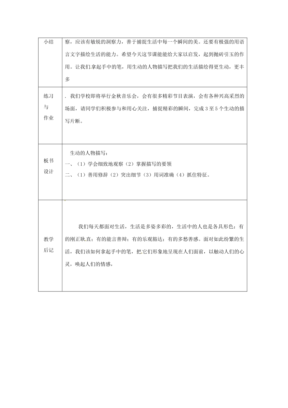 浙江省绍兴县杨汛桥镇中学九年级语文上册 写作教学案 人教新课标版_第3页