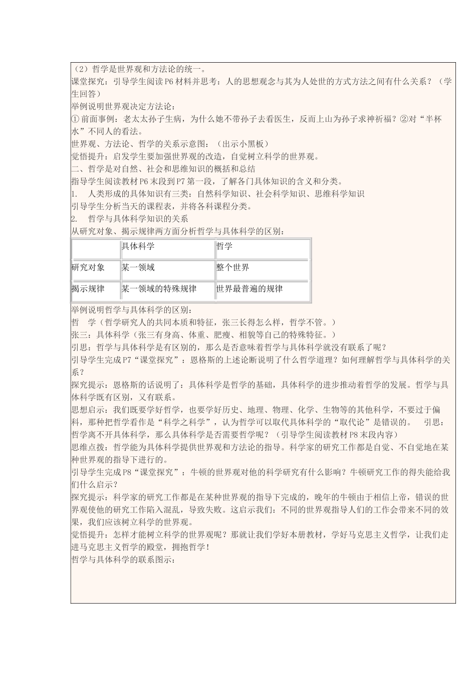 高中政治《美好生活的向导》教学设计1 新人教版必修4-新人教版高二必修4政治教案_第2页