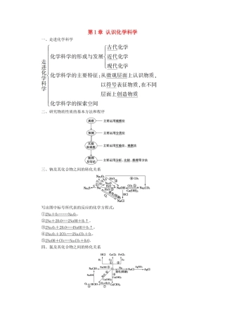 高中化学 第1章 认识化学科学 章末复习课学案 鲁科版必修第一册-鲁科版高中第一册化学学案