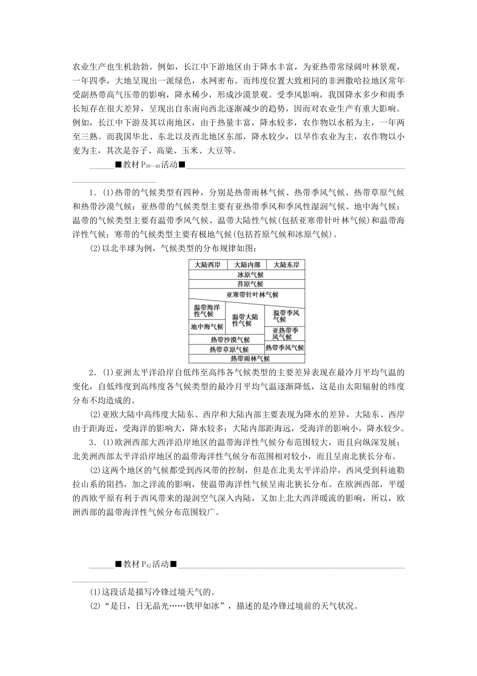 高中地理 第二章 地球上的大气章末整合提升学案 新人教版必修1-新人教版高一必修1地理学案_第2页