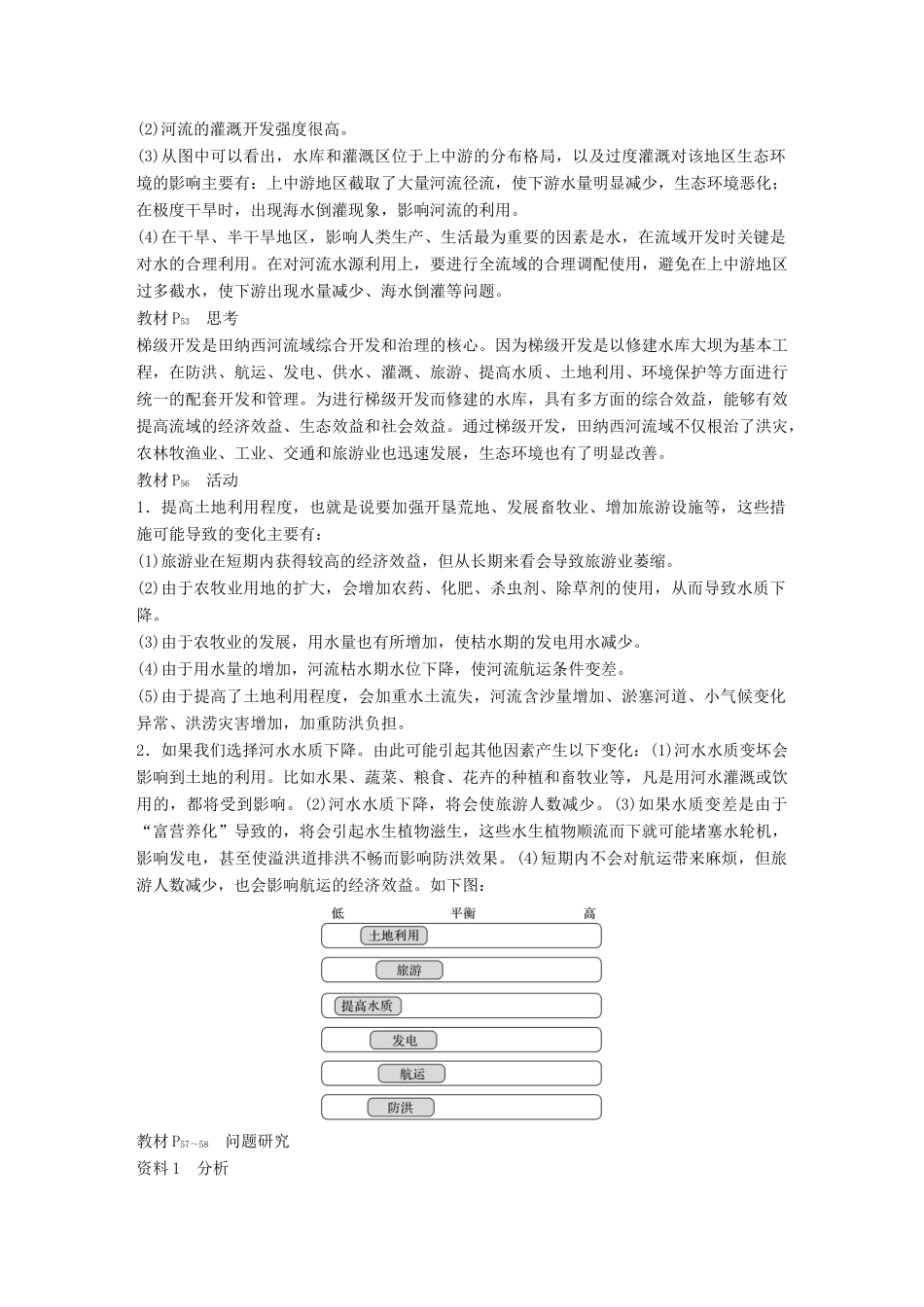 高中地理 第三章 区域自然资源综合开发利用章末总结学案 新人教版必修3-新人教版高一必修3地理学案_第3页