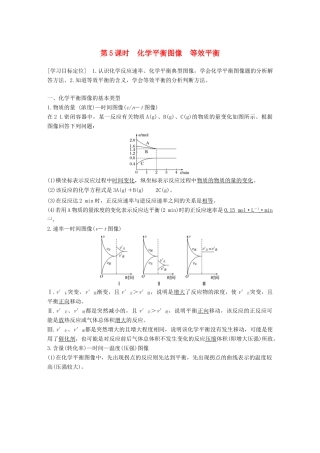 高中化学 第二章 化学反应速率和化学平衡 第三节 化学平衡 第5课时 化学平衡图像 等效平衡学案 新人教版选修4-新人教版高二选修4化学学案