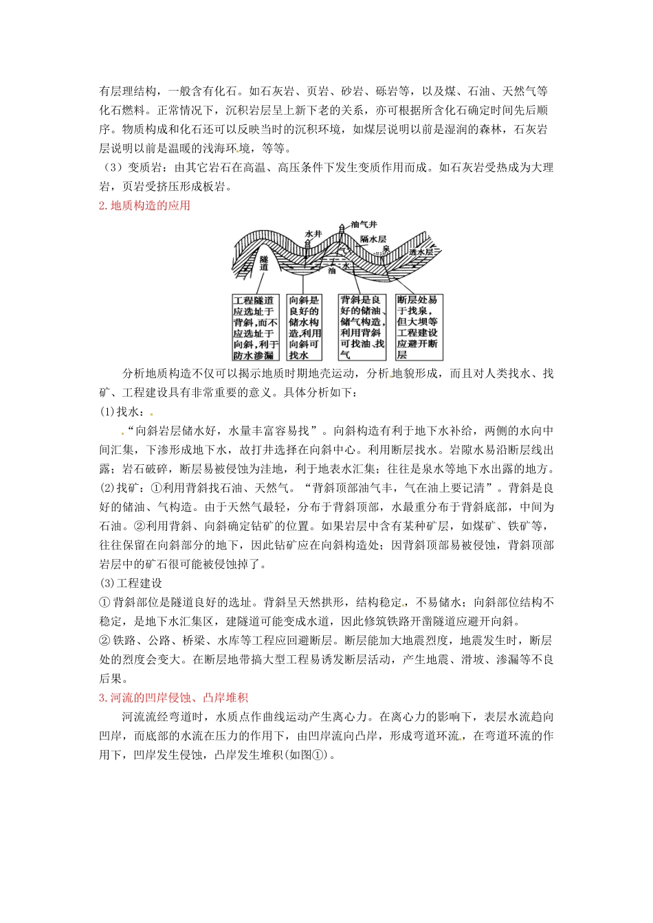 高三地理一轮复习 地表形态的塑造学案（含解析）-人教版高三全册地理学案_第2页