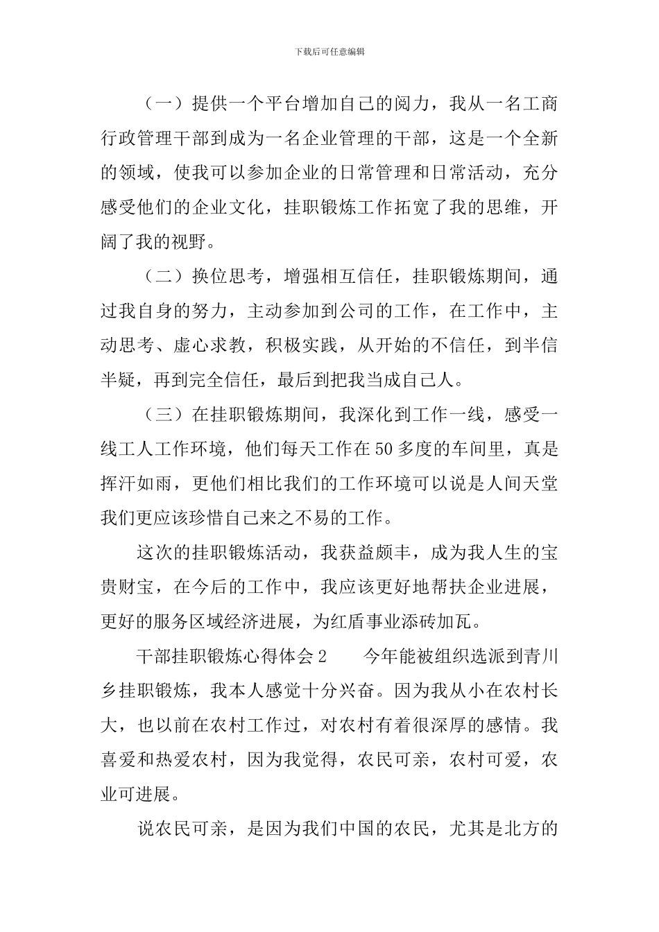 干部挂职锻炼心得体会范文_第3页