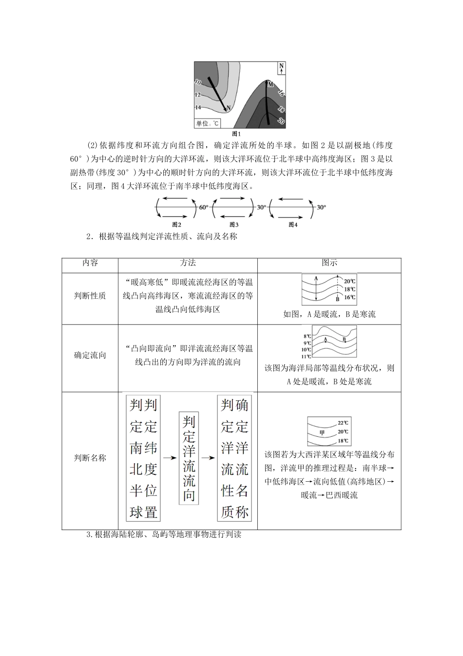 高考地理一轮复习 第一部分 第四单元 地球上的水 高考热考图表系列（十一）世界洋流分布图的判读学案-人教版高三全册地理学案_第2页